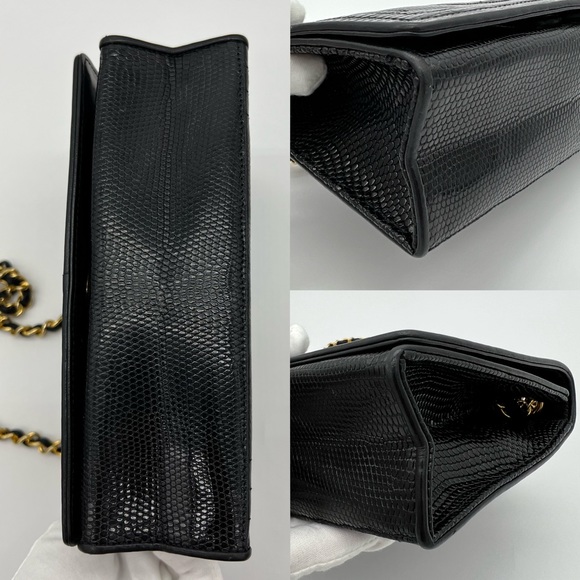 ❌SOLD❌Authentic Chanel vintage Lizard skin flap chain bag - Picture 13 of 17